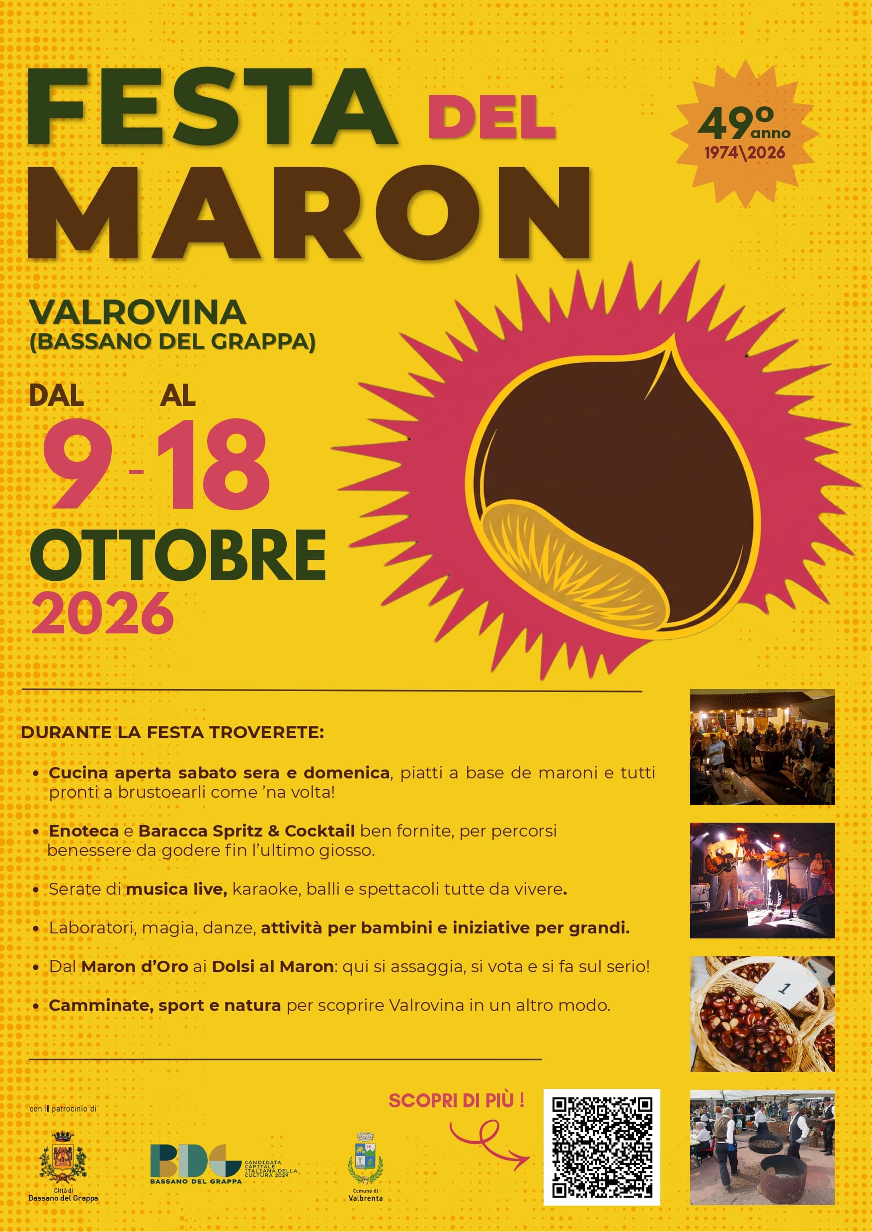 Sagra: Festa del Maron di Valrovina, Bassano del Grappa