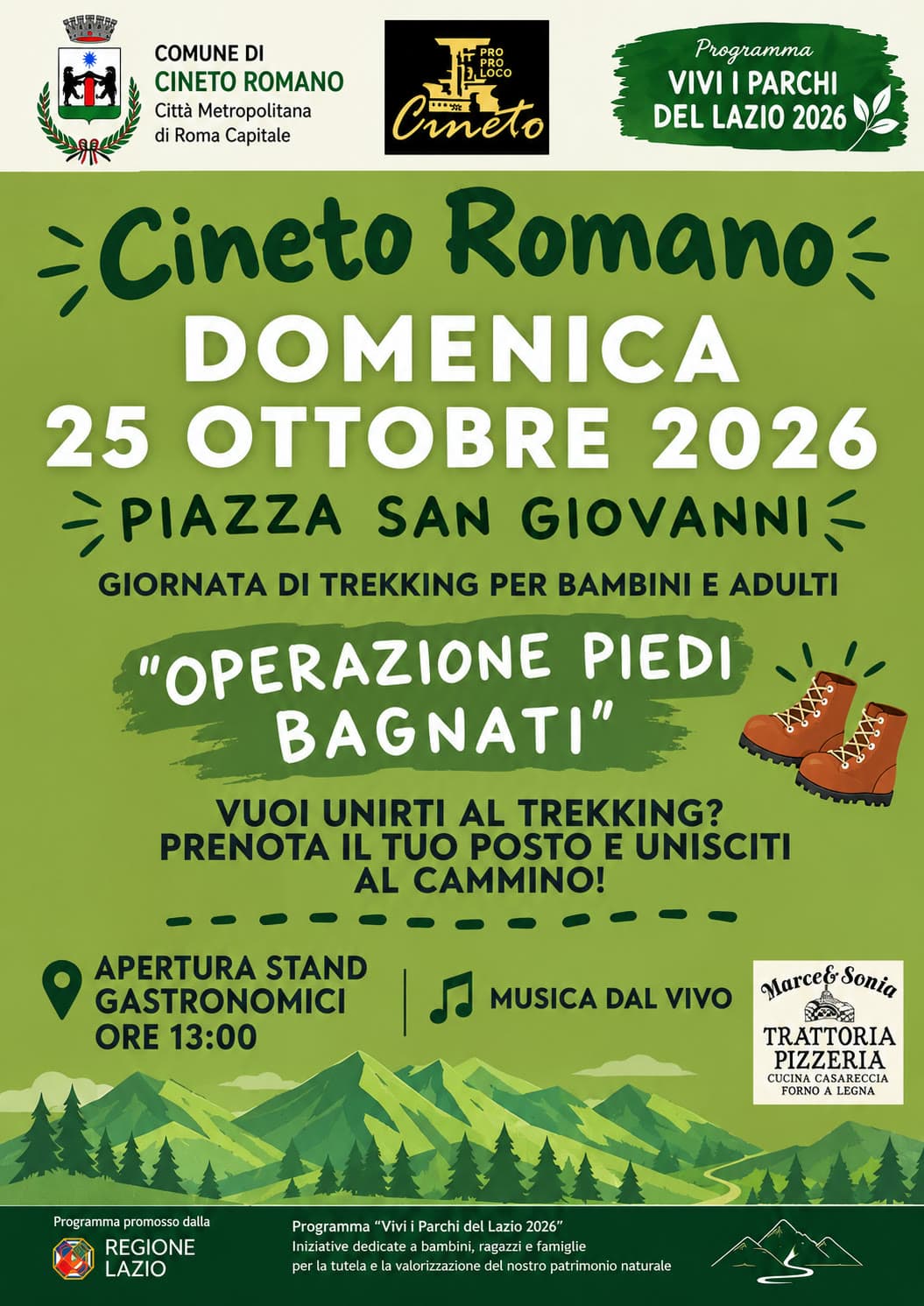 Evento: Operazione Piedi Bagnati, Cineto Romano