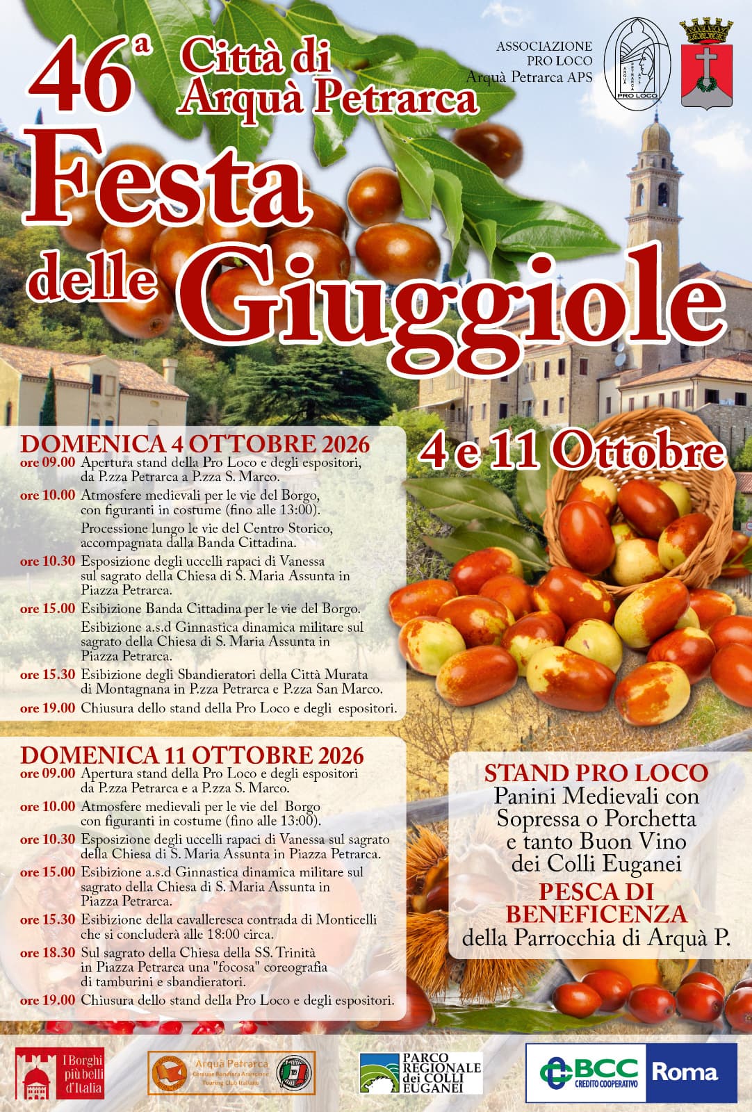 Sagra: Festa delle Giuggiole di Arquà Petrarca, Arquà Petrarca
