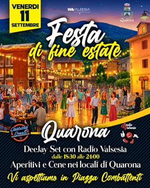 Festa: Festa di Fine Estate, Quarona